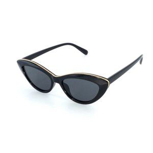 Stella McCartney Cat-eye Petit UV Protection Black Sunglasses